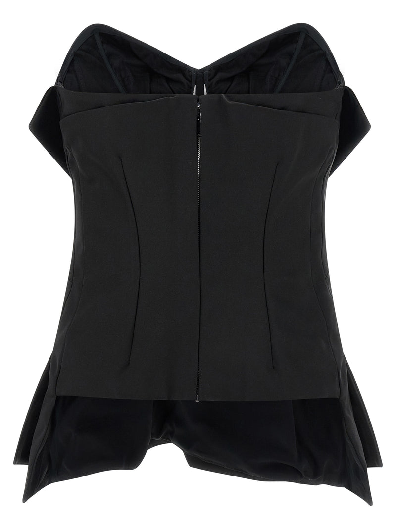 Alexander McQueen Black Polyester Tank Tops