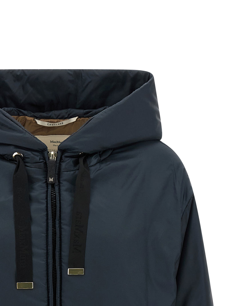 Max Mara Blue Polyester Shell Jacket