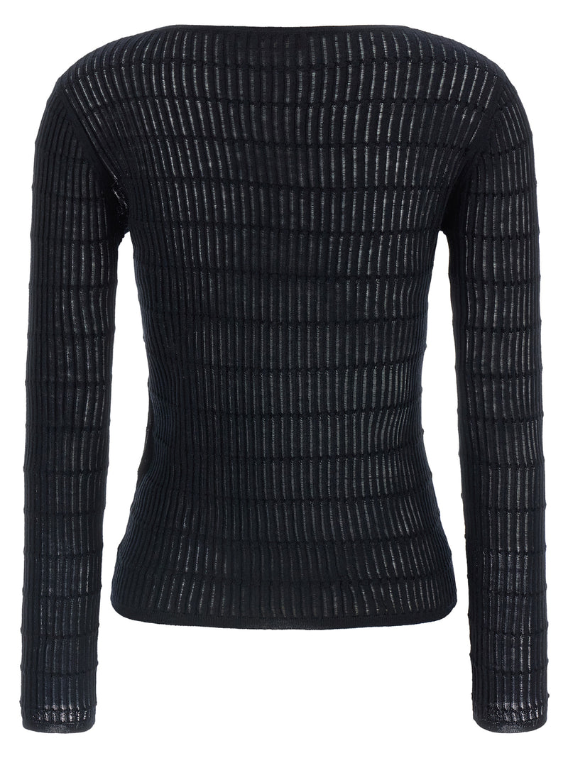 Max Mara Blue Silk Cardigan