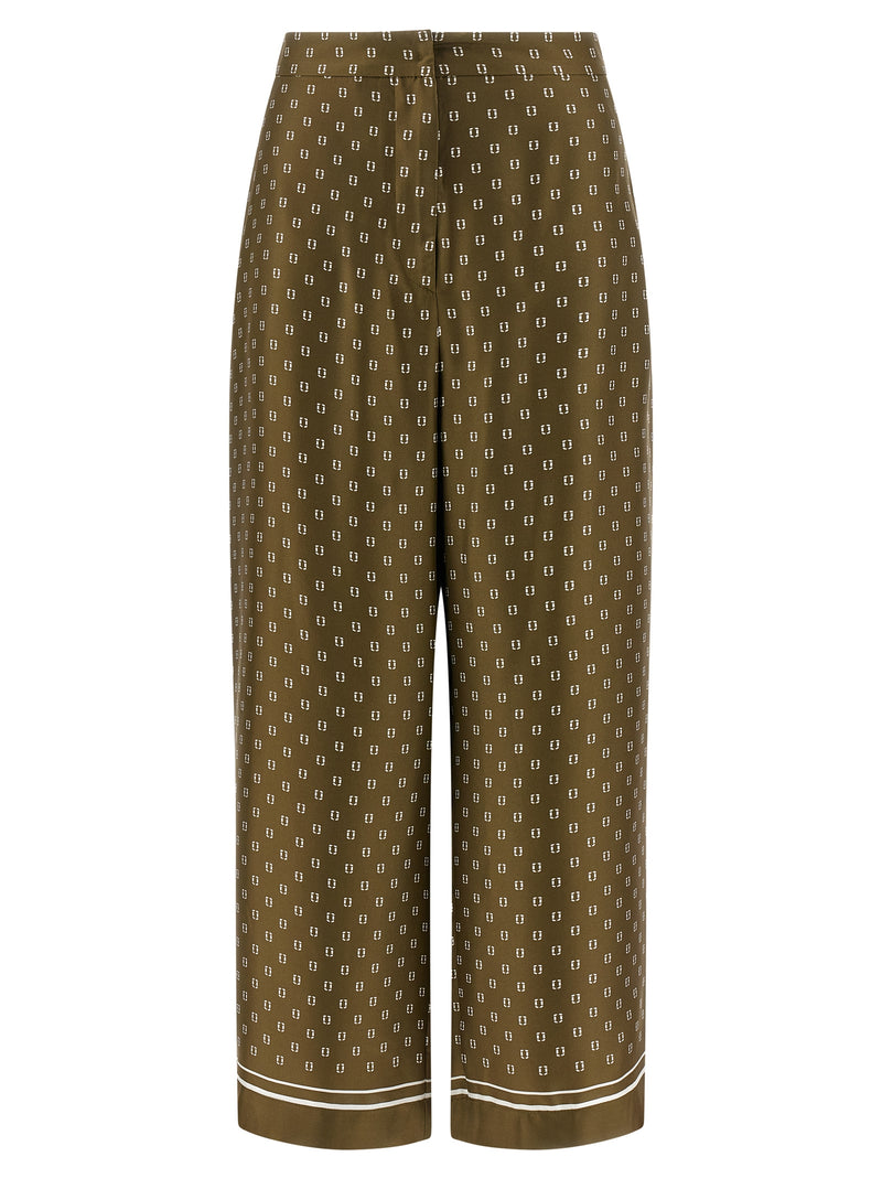 Max Mara Bicolor Silk Casual Pants