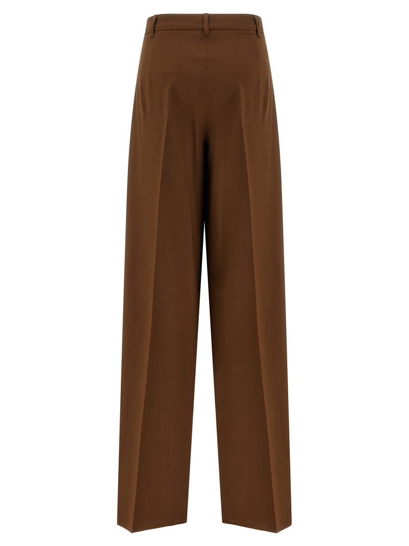 Max Mara Brown Virgin Wool Casual Pants