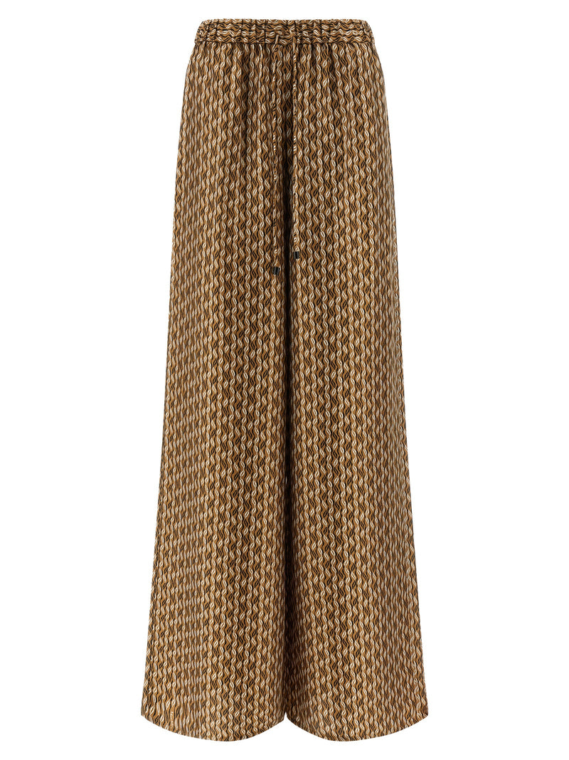 Max Mara Brown Silk Casual Pants