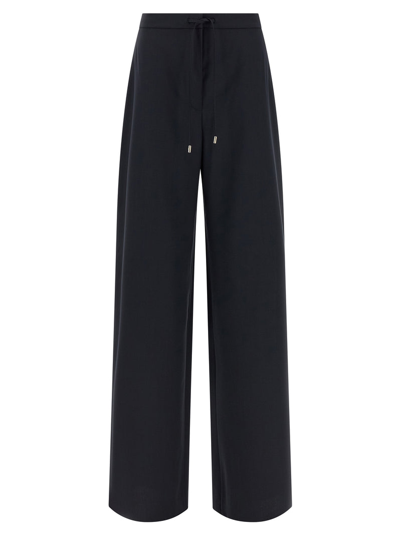 Max Mara Blue Virgin Wool Casual Pants