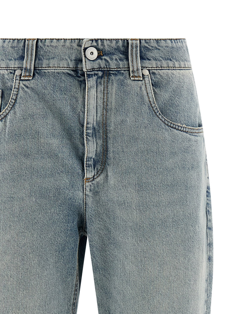 Brunello Cucinelli Blue Cotton Straight-Leg Jeans