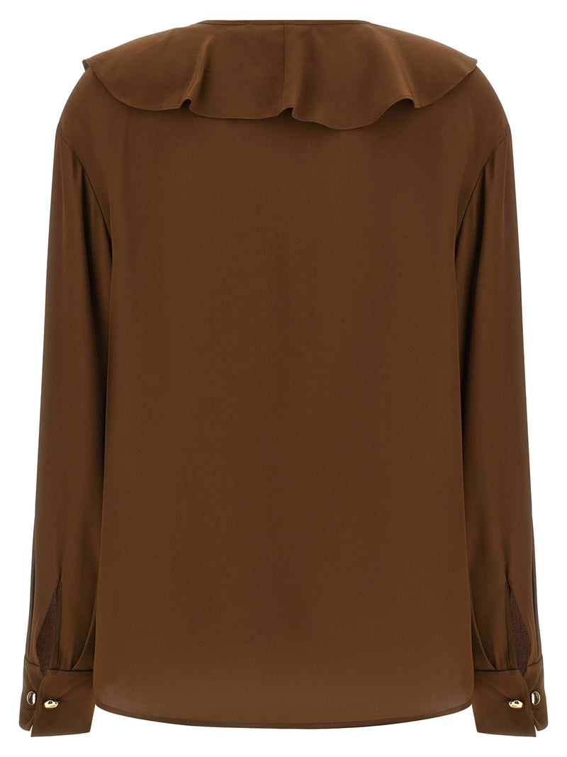 Max Mara Brown Silk Blouse