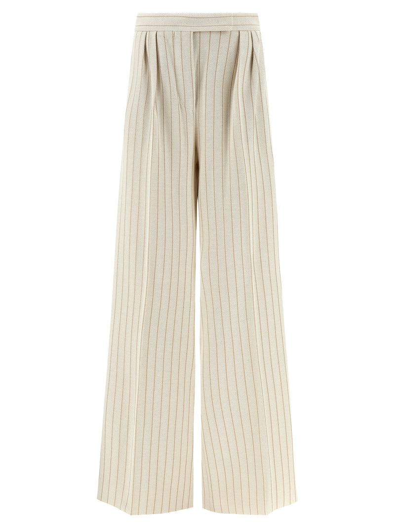 Max Mara White Cotton Casual Pants