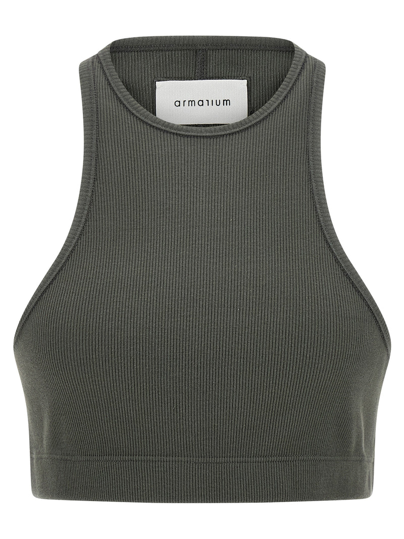 Armarium Gray Cotton Sleeveles T-Shirt