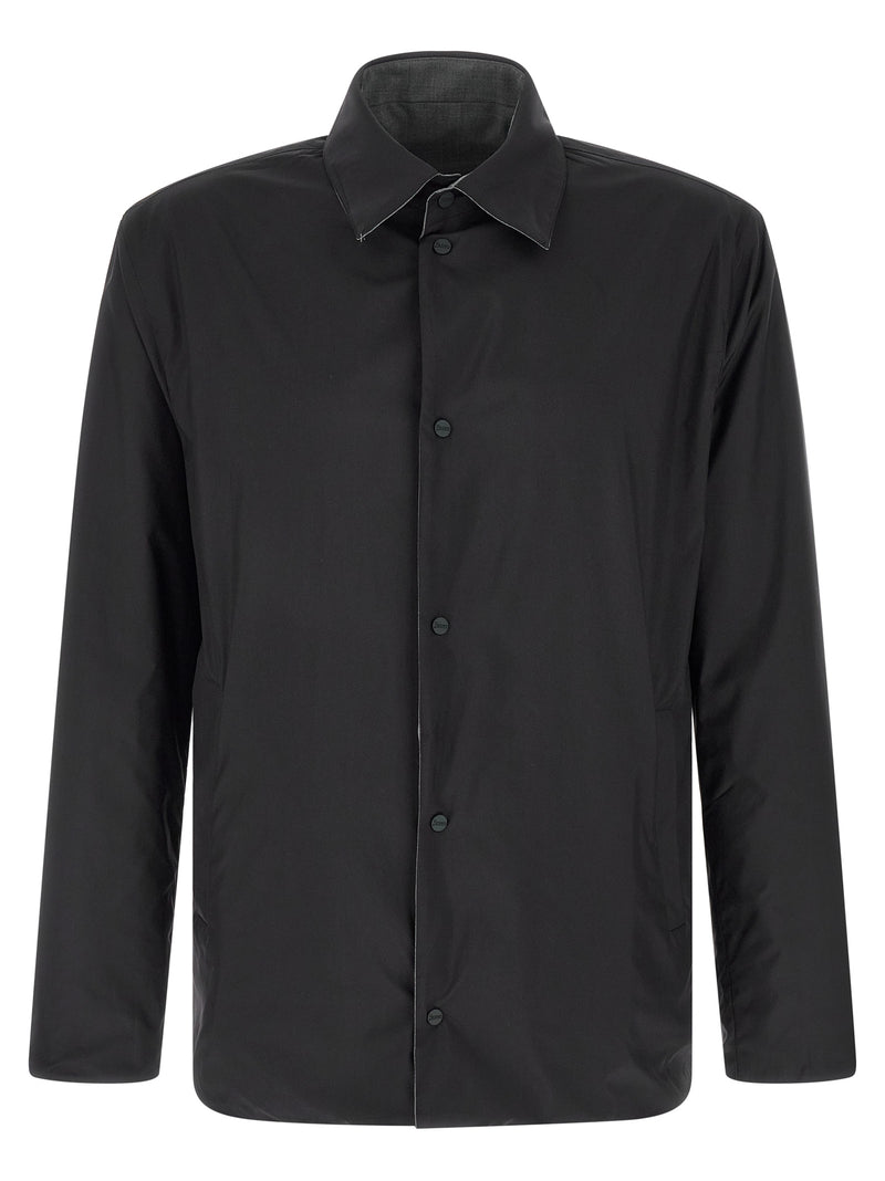 Herno Gray Polyester Full-Length Jacket