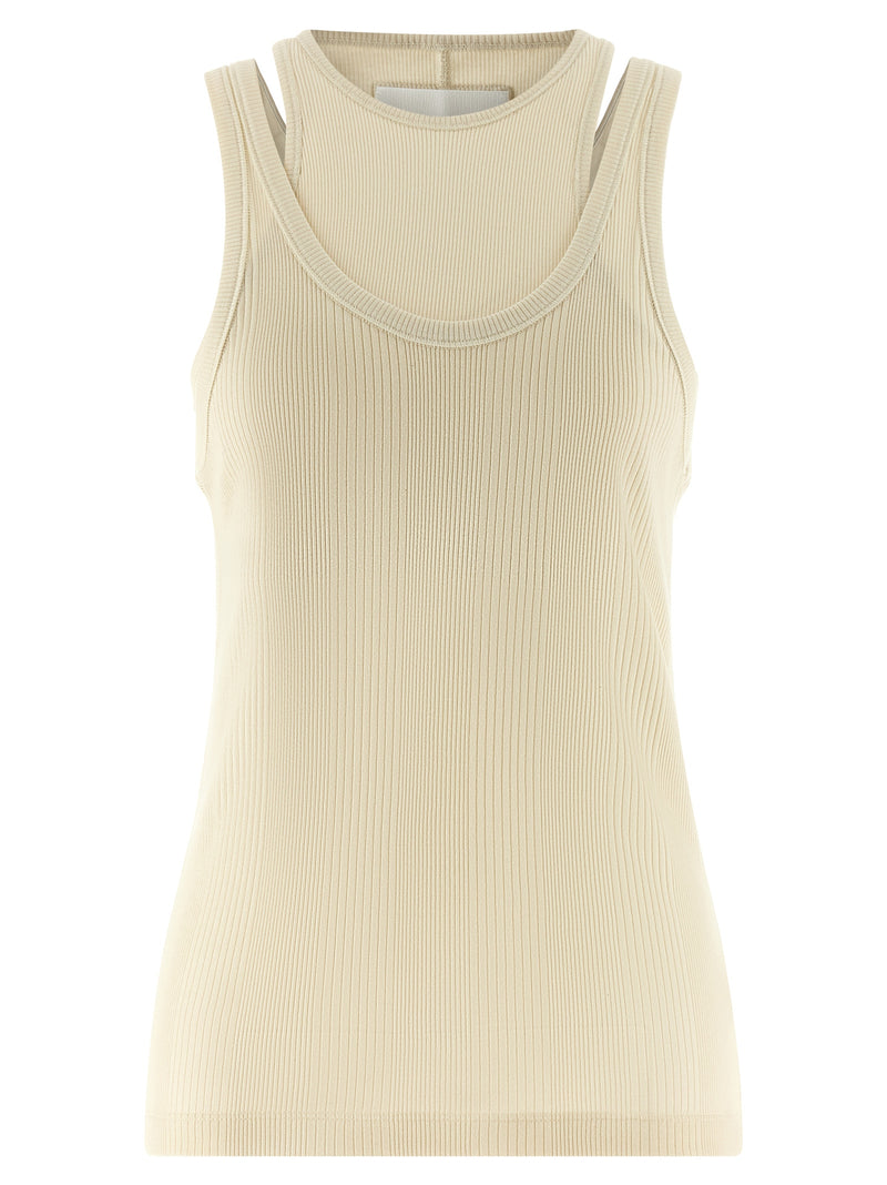 Armarium White Cotton Sleeveles T-Shirt