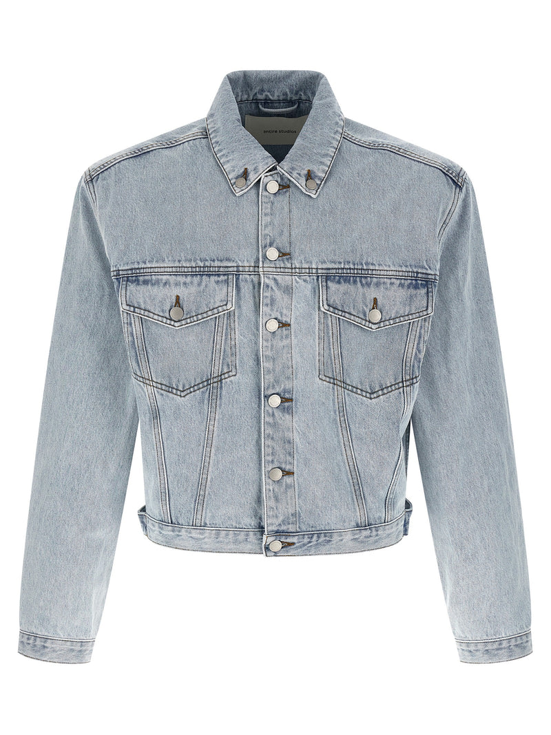 Entire Studios Blue Cotton Denim Jacket