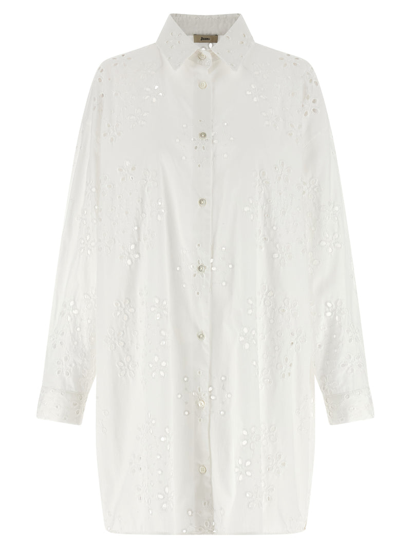 Herno White Cotton Blouse
