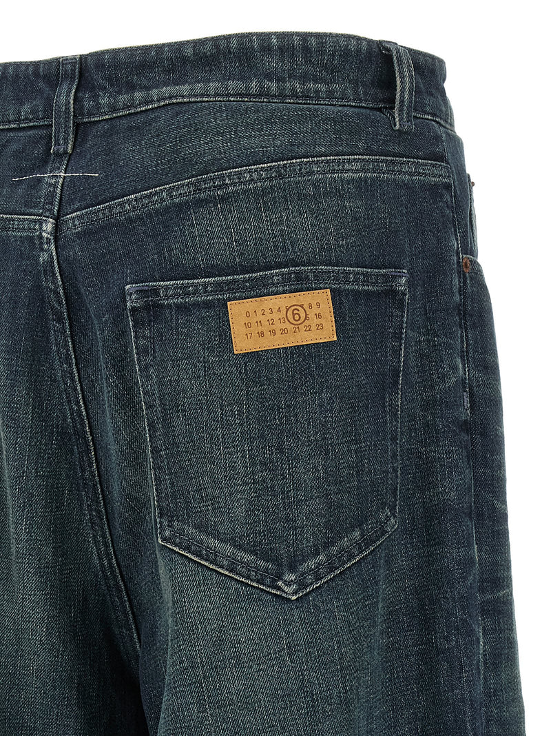 MM6 Maison Margiela Blue Cotton Jeans Denim