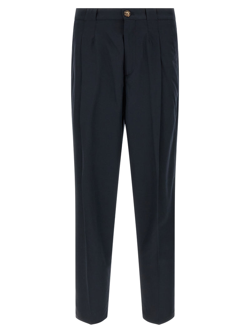 Brunello Cucinelli Blue Cotton Chino Pants