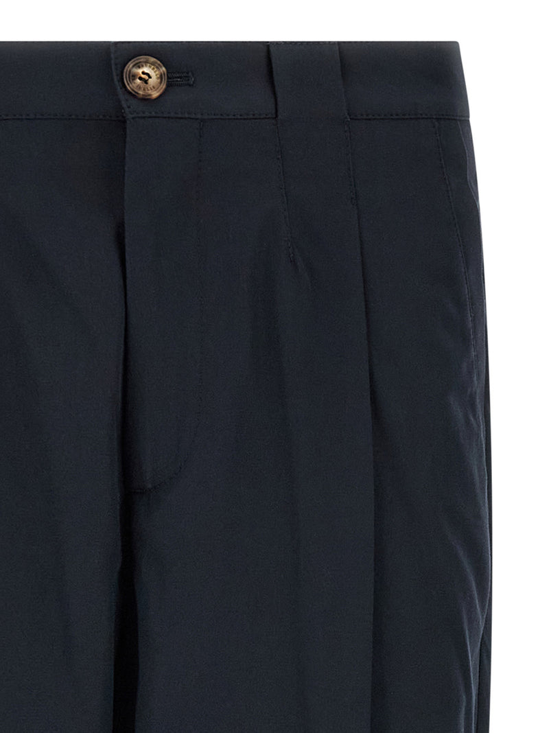 Brunello Cucinelli Blue Cotton Chino Pants