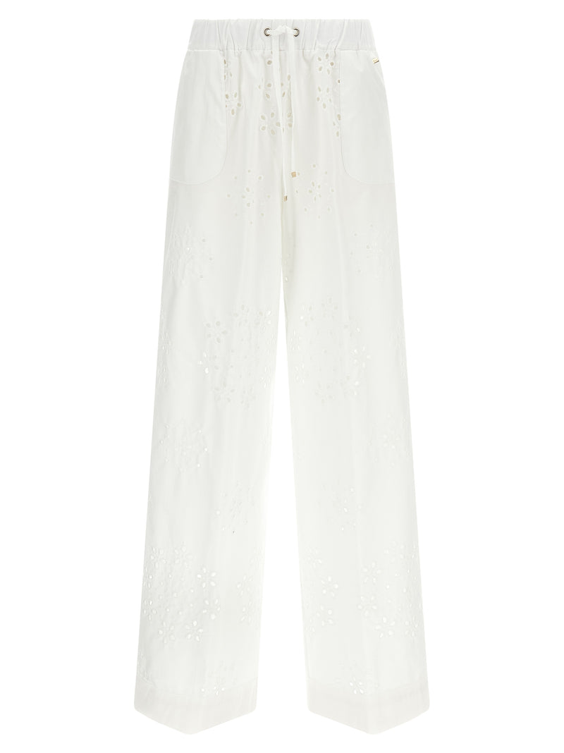 Herno White Cotton Casual Pants