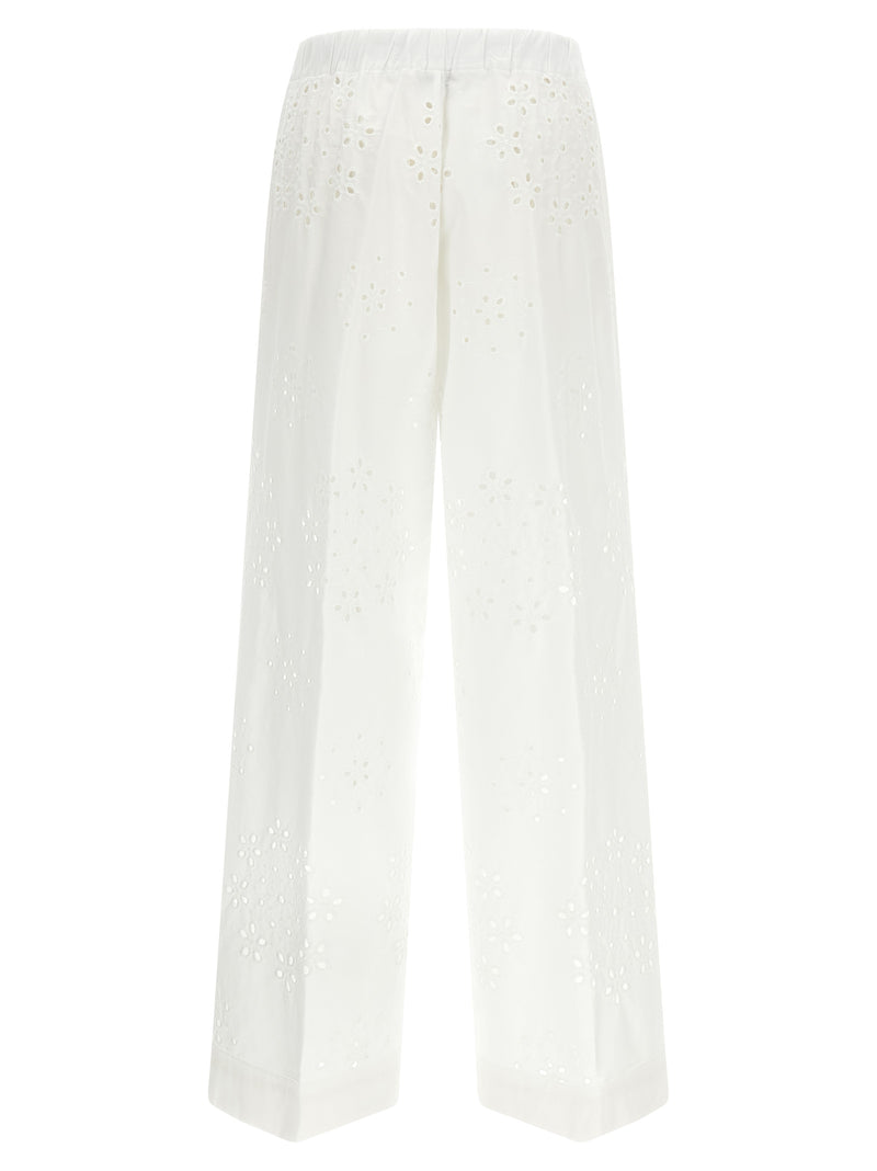 Herno White Cotton Casual Pants