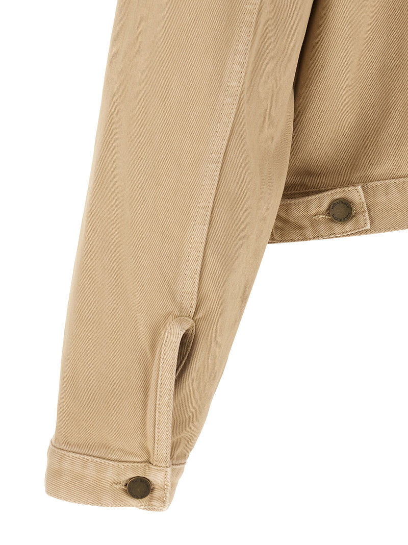 Jaqueta jeans de algodão bege Entire Studios