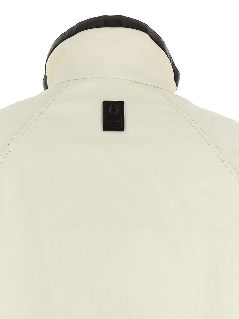 Ferragamo White Linen Full-Length Jacket