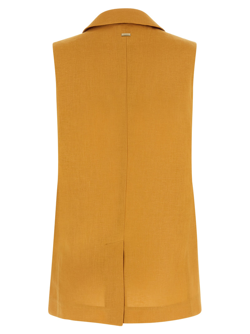 Herno Multicolor Linen Sleeveless Jacket