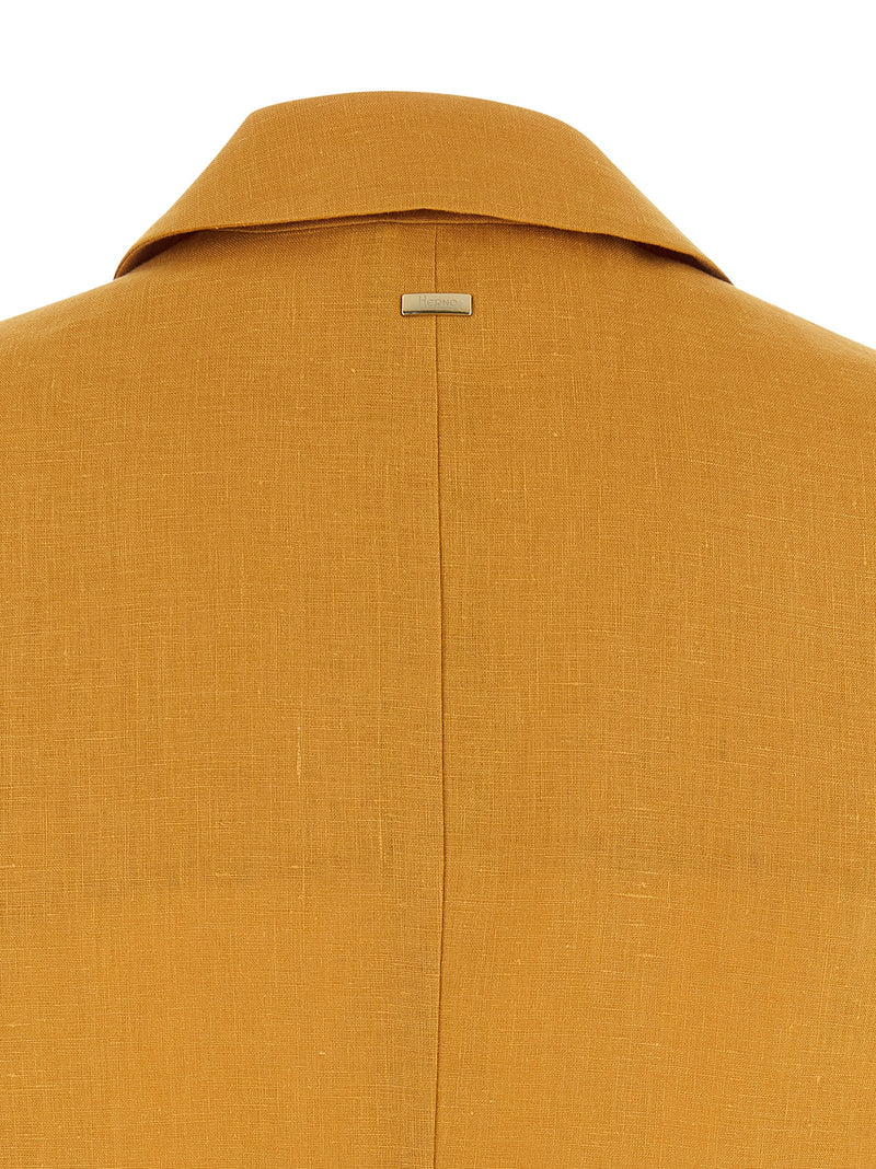 Herno Multicolor Linen Sleeveless Jacket