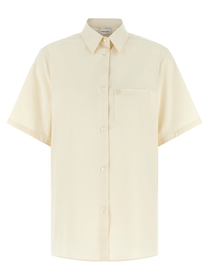 Ferragamo Beige Cotton Blouse