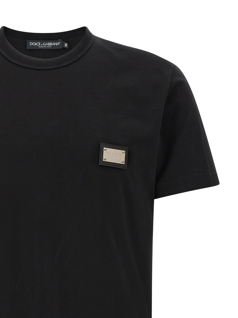 Dolce & Gabbana Black Cotton T-Shirt