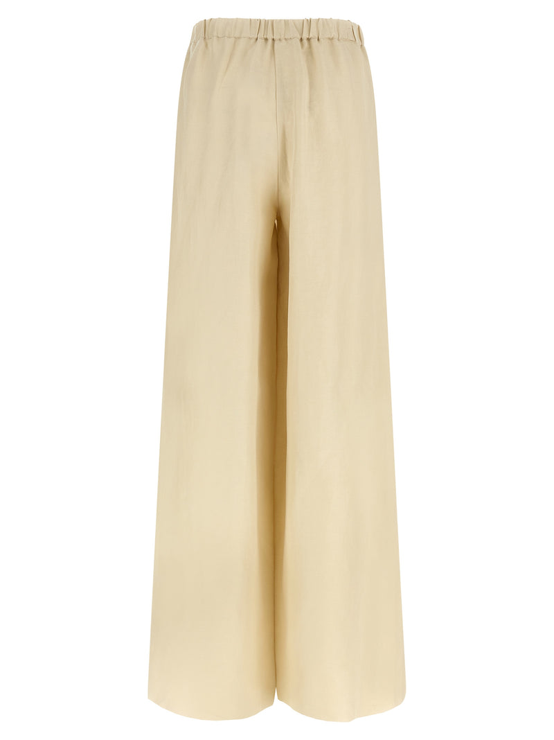Max Mara Beige Linen Casual Pants