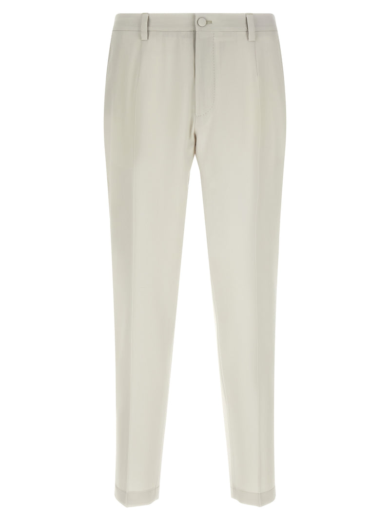 Dolce & Gabbana Beige Virgin Wool Dress Pants
