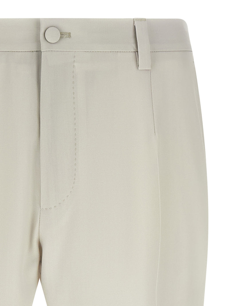 Dolce & Gabbana Beige Virgin Wool Dress Pants