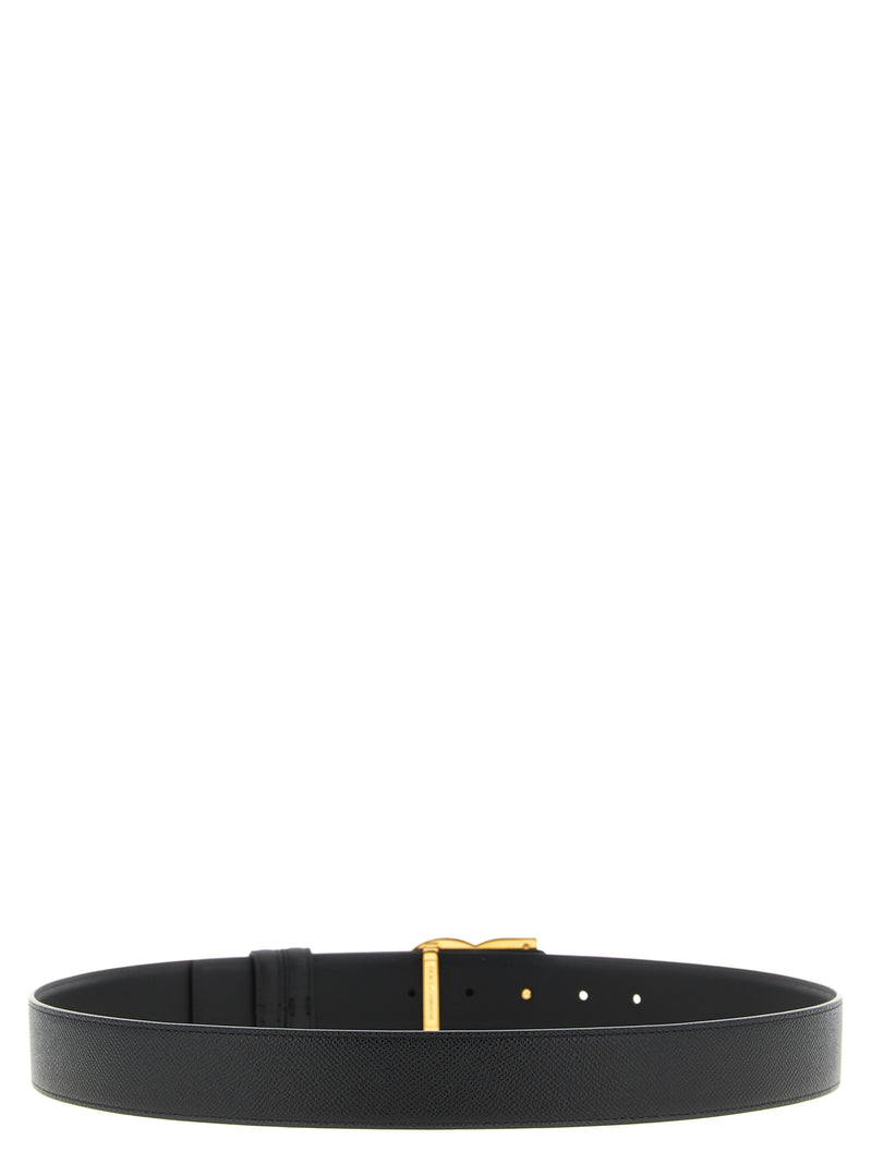 Dolce & Gabbana Black Calfskin Regular Belt