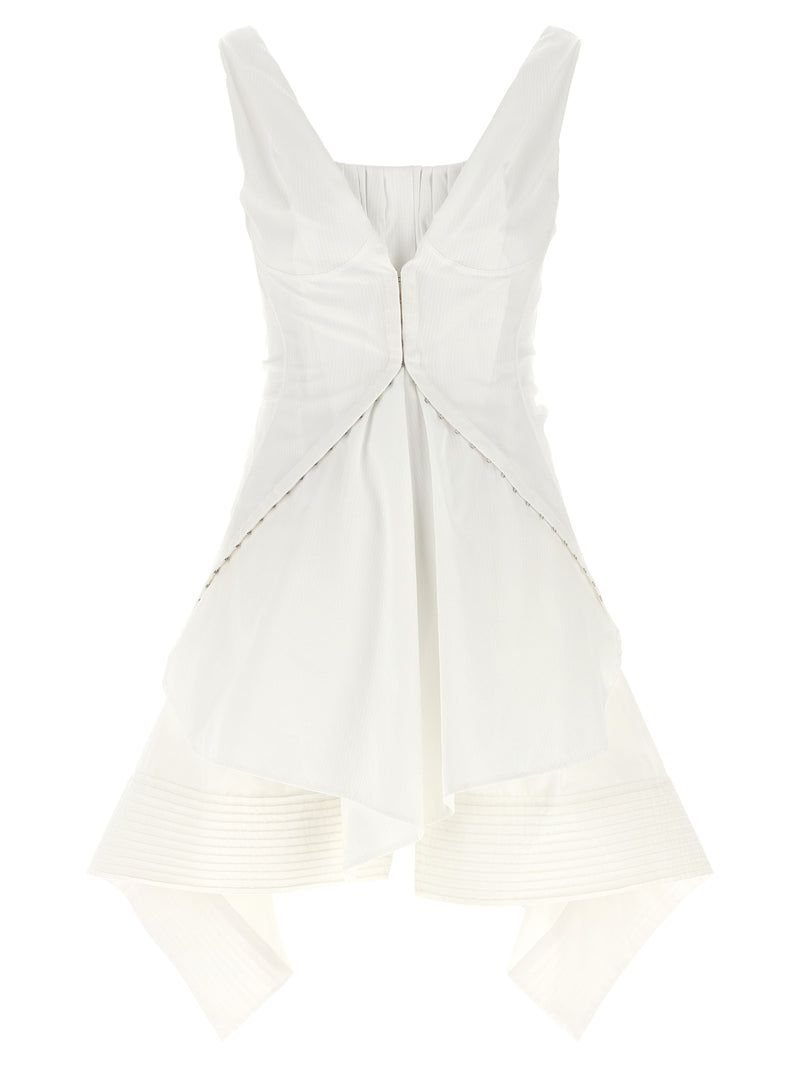 Alexander McQueen White Cotton Short Dress