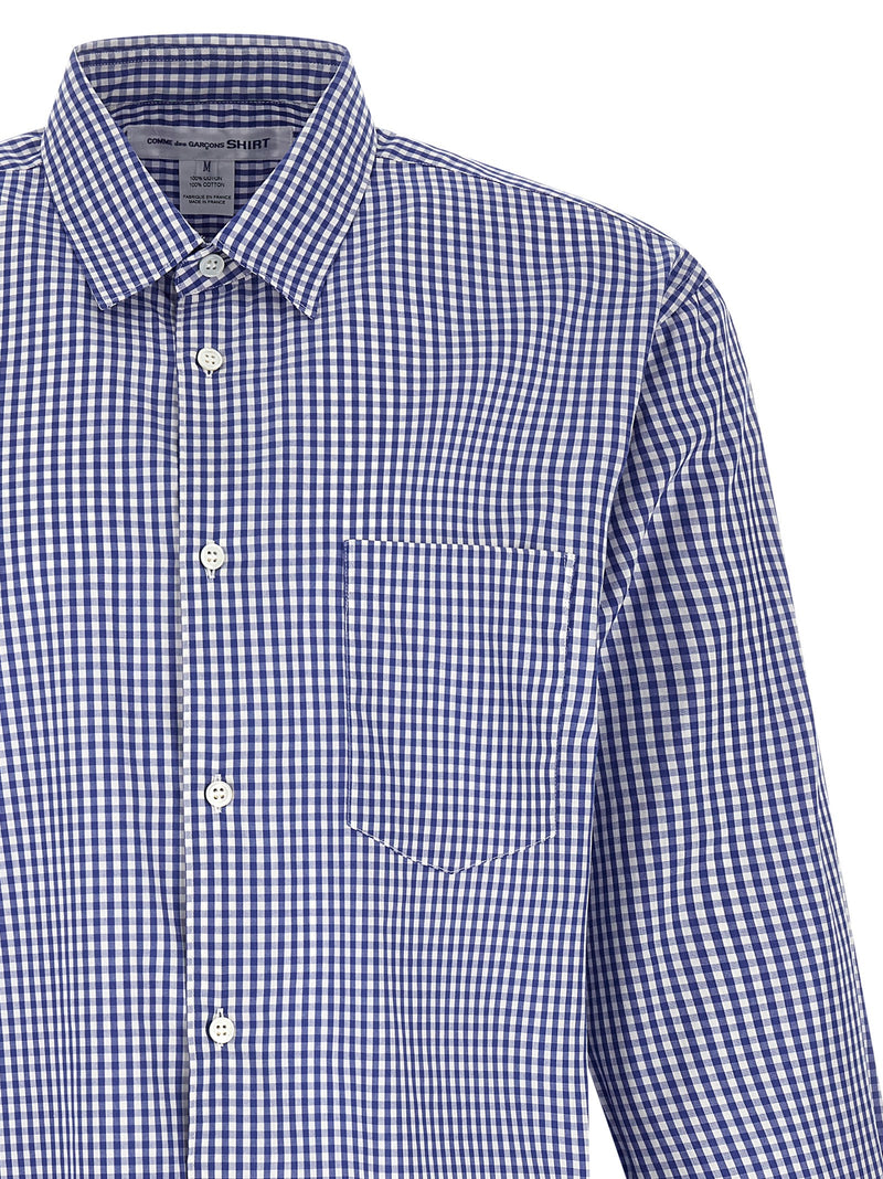 Comme Des Garçons Blue Cotton Blouse