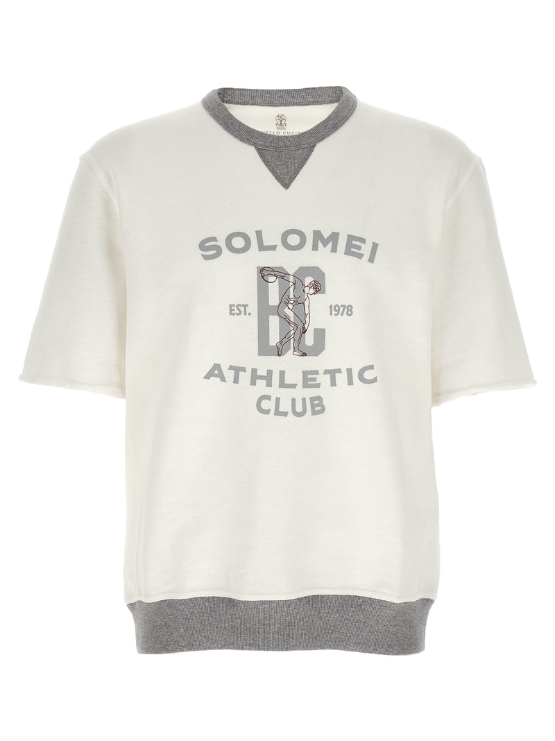 Brunello Cucinelli White Cotton Sweatshirt