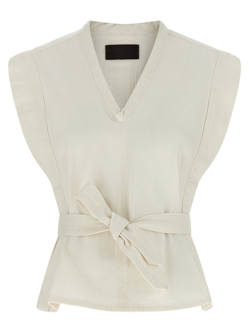 Lemaire White Cotton Sleeveless Jacket