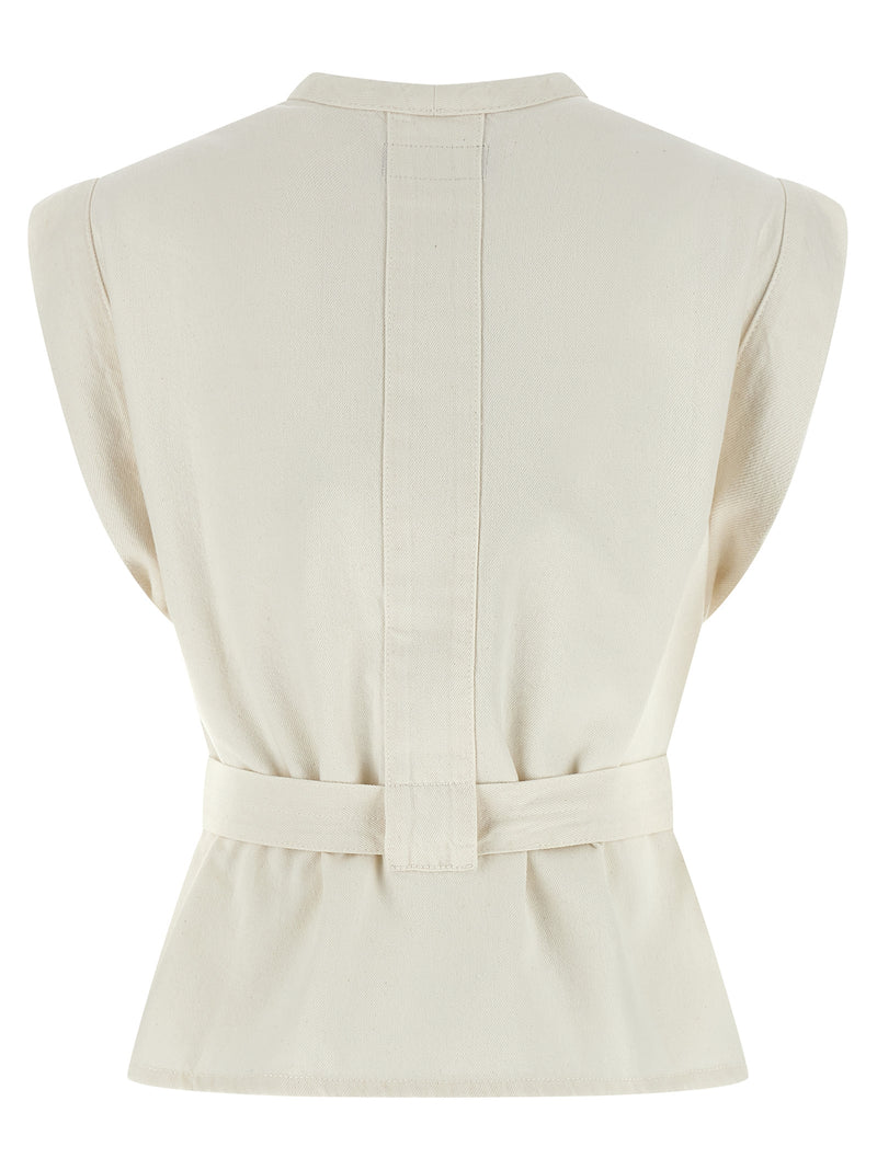 Lemaire White Cotton Sleeveless Jacket