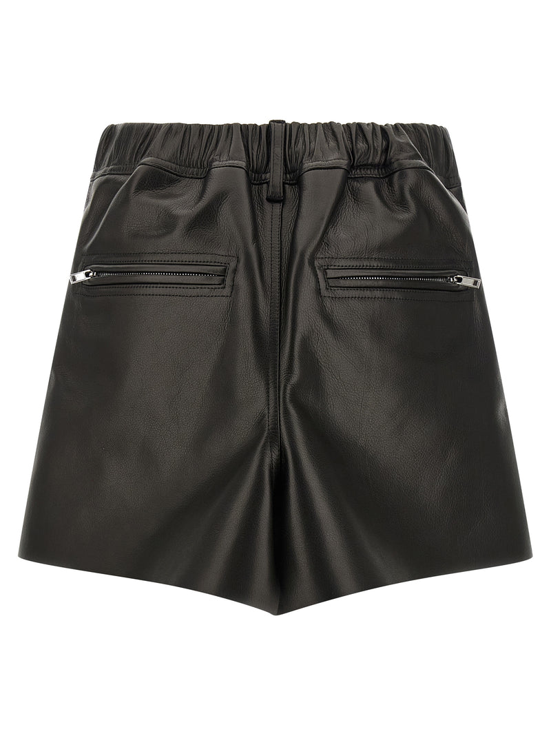 Rick Owens Black Calfskin Long Skirt