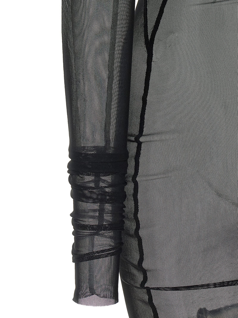 Rick Owens Black Nylon Long Dress