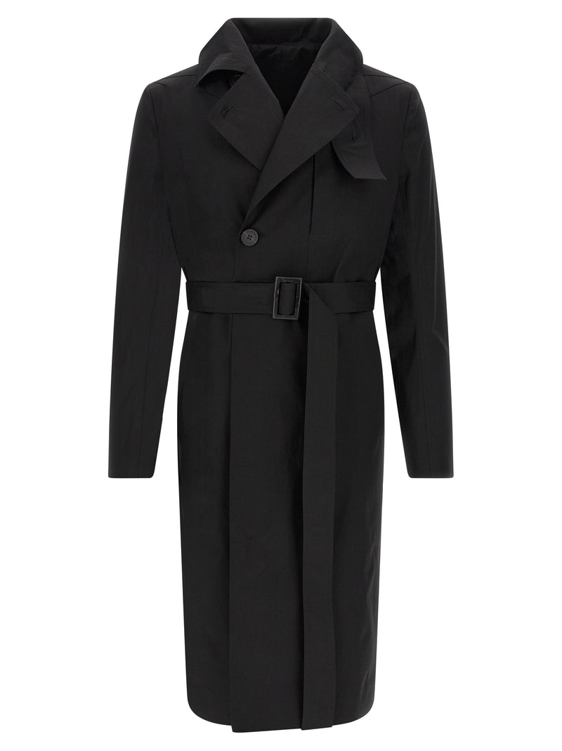 Rick Owens Black Cotton Coat