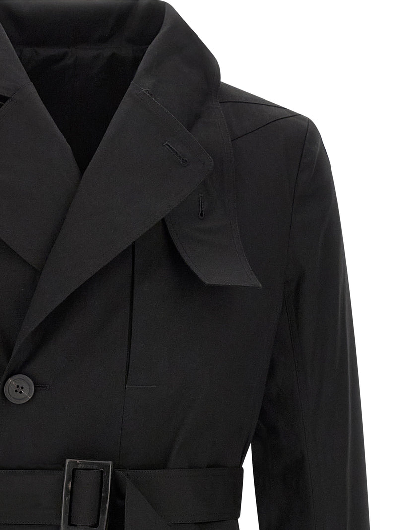Rick Owens Black Cotton Coat