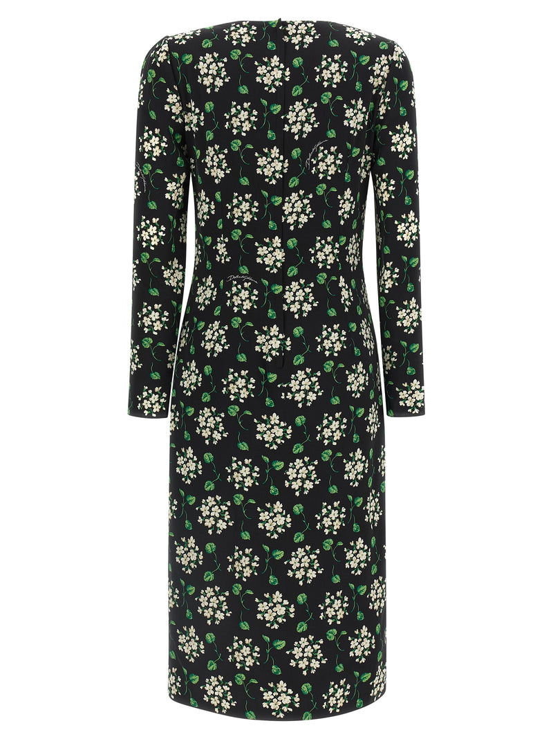 Dolce & Gabbana Black Synthetic Midi Dress