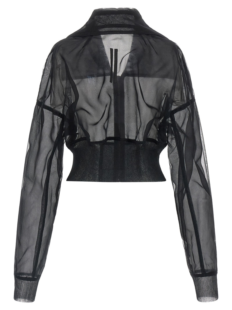 Rick Owens Black Nylon Bomber