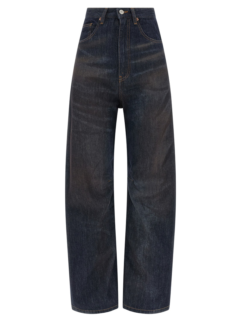 MM6 Maison Margiela Blue Cotton High-Waisted Jean