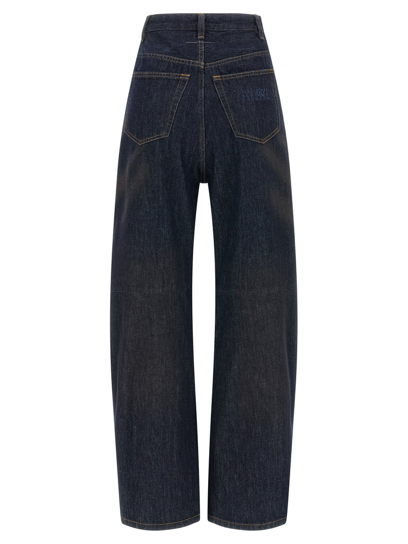 MM6 Maison Margiela Blue Cotton High-Waisted Jean
