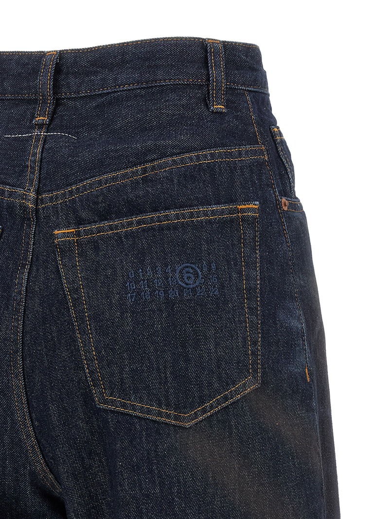 MM6 Maison Margiela Blue Cotton High-Waisted Jean