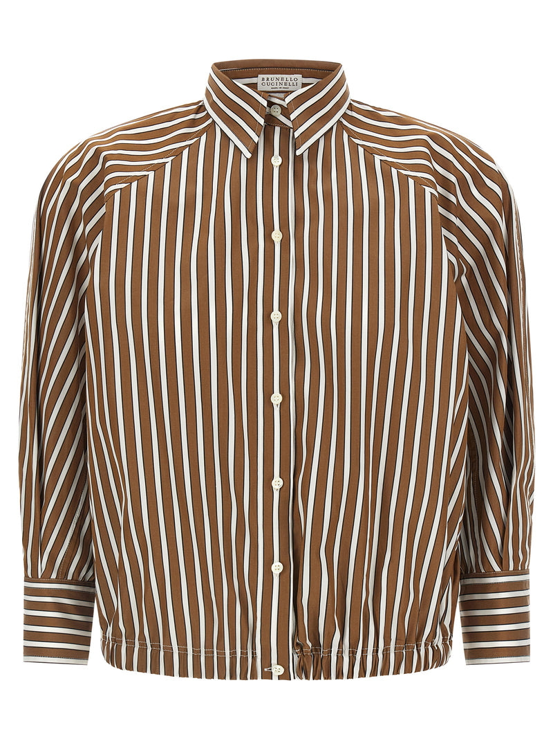Brunello Cucinelli Brown Cotton Blouse