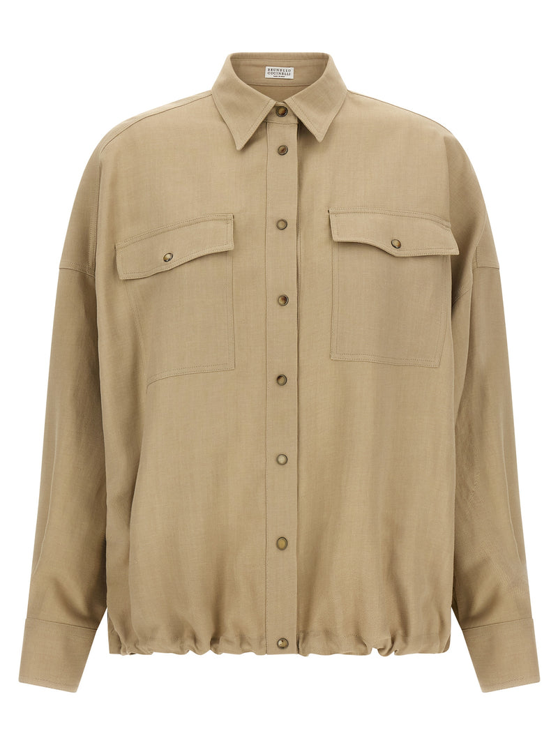 Brunello Cucinelli Beige Viscose Blouse