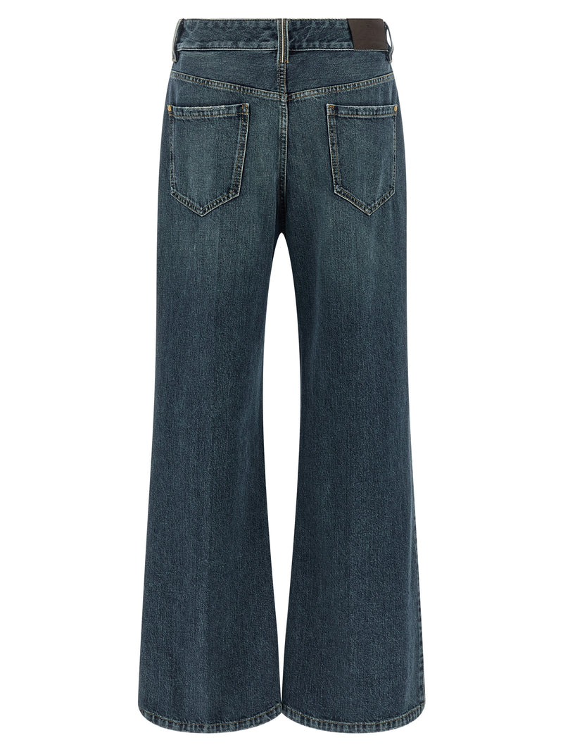 Brunello Cucinelli Blue Cotton Flared Jeans