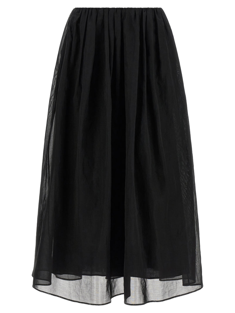 Brunello Cucinelli Black Cotton Mini Skirt