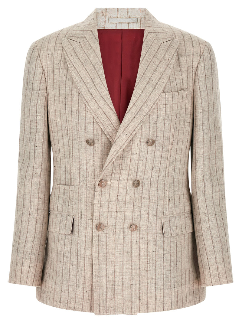 Brunello Cucinelli Gray Linen Blazer