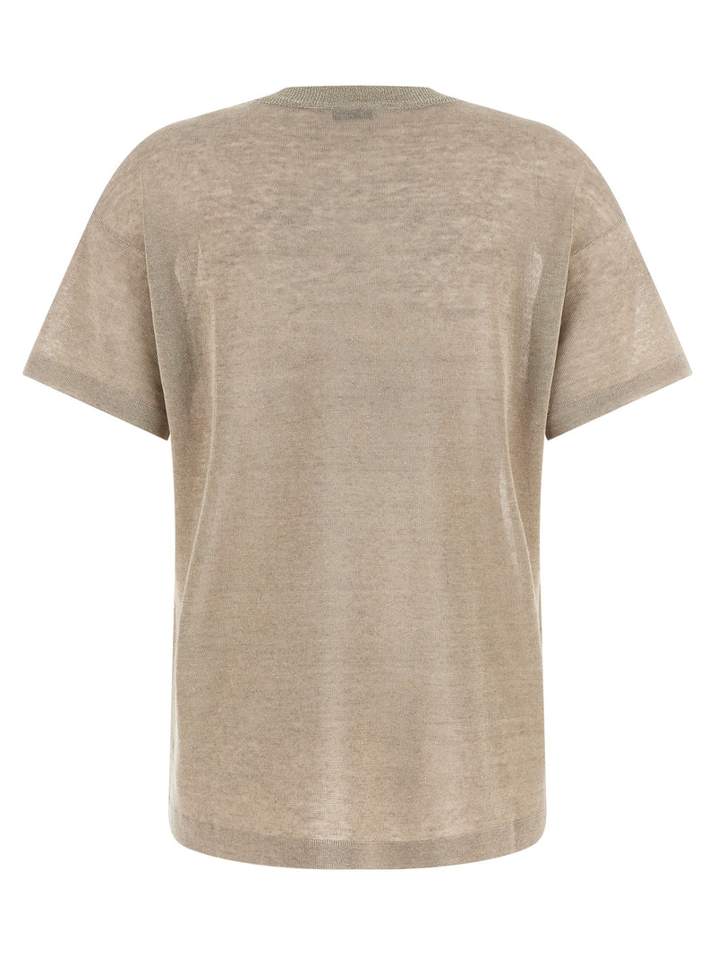 Brunello Cucinelli Beige Linen Cardigan